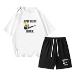 画像3: 26SS JUST DO IT LATER x The Simpsons Tshirts and Short pants setup ユニセックス男女兼用 NASA×JUST DO IT LATER × ザ・シンプソンズ Tシャツ ハーフ パンツ セットアップ ショートパンツ  (3)