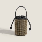 画像5: Rhinestone Mini Bucket Bag ラインストーンミニバケットトートショルダーバッグ (5)