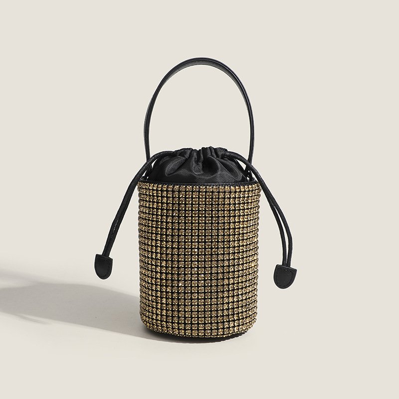 画像5: Rhinestone Mini Bucket Bag ラインストーンミニバケットトートショルダーバッグ (5)