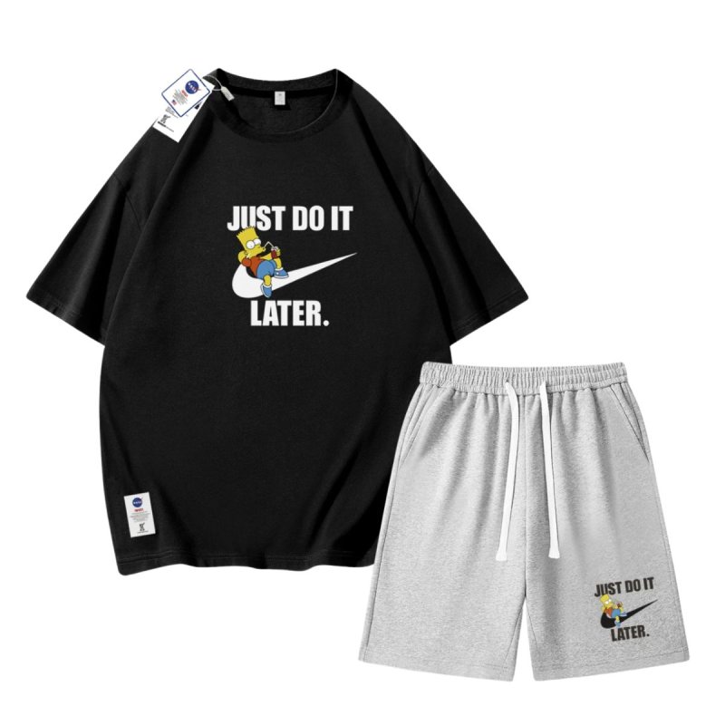 画像7: 26SS JUST DO IT LATER x The Simpsons Tshirts and Short pants setup ユニセックス男女兼用 NASA×JUST DO IT LATER × ザ・シンプソンズ Tシャツ ハーフ パンツ セットアップ ショートパンツ  (7)