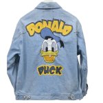画像1: Donald Duck embroidered denim jacket ユニセックス男女兼用ドナルドダックデニムジャケット Gジャン (1)