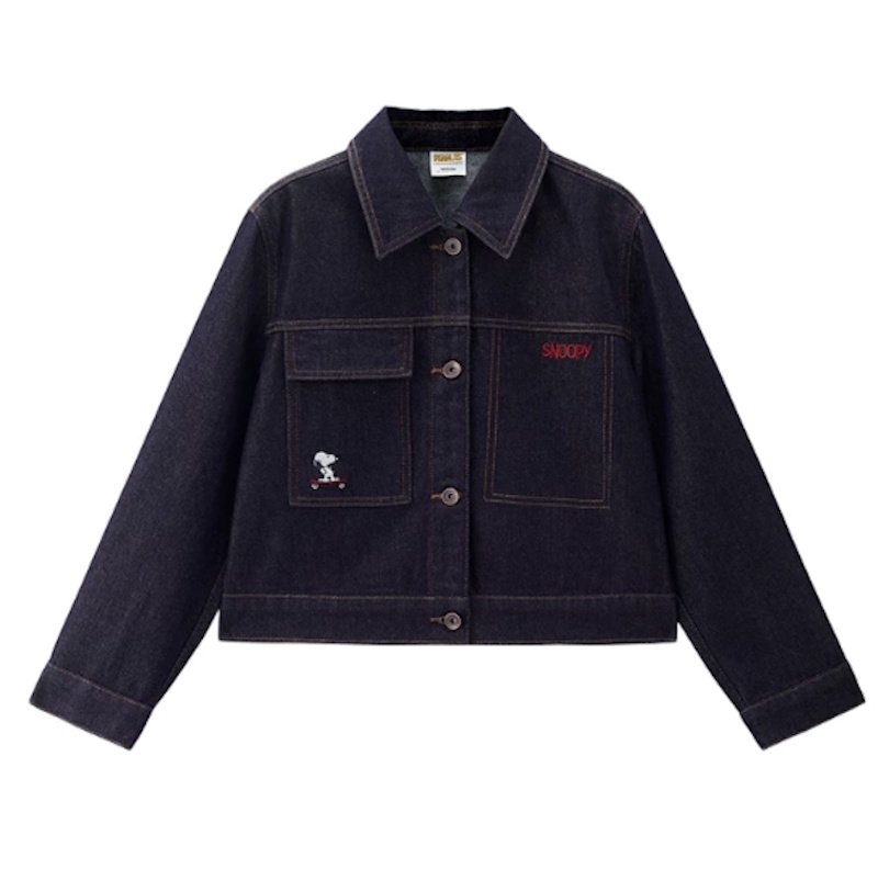 画像5: Women's Snoopy x Woodstock Denim Jacket  スヌーピー＆ウッドストックデニムジャケットGジャン (5)