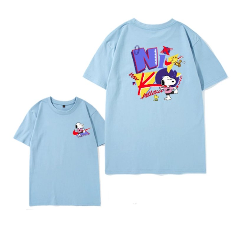 画像9: Swoosh Snoopy Print T-shirt  　 ユニセックス 男女兼用スウォッシュ　スヌーピープリント プリント半袖Tシャツ (9)