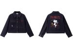 画像1: Women's Snoopy x Woodstock Denim Jacket  スヌーピー＆ウッドストックデニムジャケットGジャン (1)