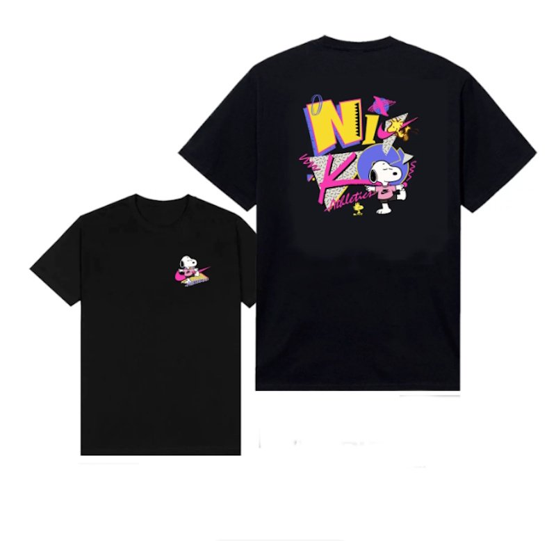 画像6: Swoosh Snoopy Print T-shirt  　 ユニセックス 男女兼用スウォッシュ　スヌーピープリント プリント半袖Tシャツ (6)