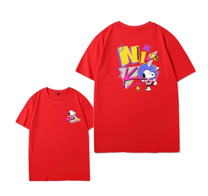 画像7: Swoosh Snoopy Print T-shirt  　 ユニセックス 男女兼用スウォッシュ　スヌーピープリント プリント半袖Tシャツ (7)