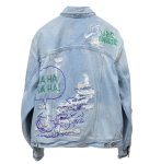 画像1: Snoopy x Able Jeans distressed denim jacket　スヌーピー×エイブルジーンズダメージジャケット Gジャン (1)