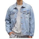 画像4: Donald Duck embroidered denim jacket ユニセックス男女兼用ドナルドダックデニムジャケット Gジャン (4)