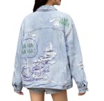 画像5: Snoopy x Able Jeans distressed denim jacket　スヌーピー×エイブルジーンズダメージジャケット Gジャン (5)
