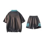 画像7: Shirt collar double-zip shirt collar short-sleeved jacket & cargo shorts  setup ユニセックス男女兼用シャツカラーダブルジップシャツカラー半袖ジャケット＆カーゴハーフパンツ セットアップ  (7)