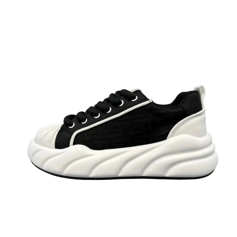 画像2: Unisex Chunky sole Lace-Up Sneakers Shoes  ユニセックス チャンキーソール厚底レースアップ スニーカー  (2)