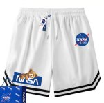 画像2: NASA x Bears Half Pants Short Pants  ユニセックス NASAナサ×ベア熊プリント ハーフパンツ ショートパンツ  (2)