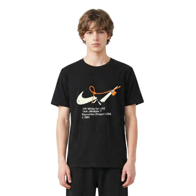 画像1: Broken swoosh Sweat Tshirts ブロークン スウォッシュ 半袖Tシャツ 男女兼用 ユニセックス (1)