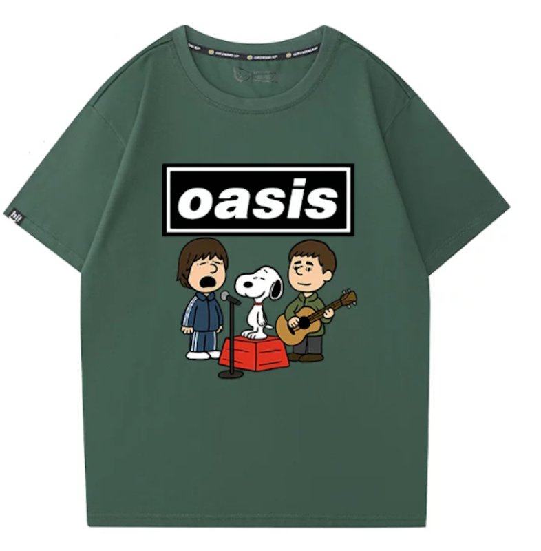 画像11: Oasis x Snoopy Rock Band T-Shirt　 ユニセックス 男女兼用オアシス×スヌーピーロックバンドTシャツ 半袖Tシャツ (11)