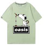 画像10: Oasis x Singer Snoopy Rock Band T-Shirt　 ユニセックス 男女兼用オアシス×シンガースヌーピーロックバンドTシャツ 半袖Tシャツ (10)
