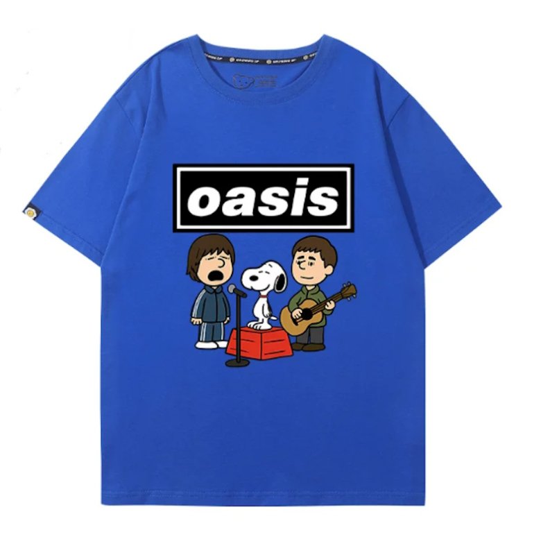 画像3: Oasis x Snoopy Rock Band T-Shirt　 ユニセックス 男女兼用オアシス×スヌーピーロックバンドTシャツ 半袖Tシャツ (3)