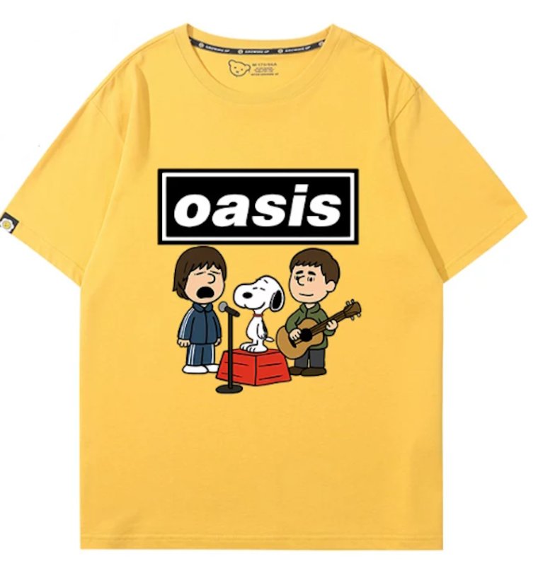画像7: Oasis x Snoopy Rock Band T-Shirt　 ユニセックス 男女兼用オアシス×スヌーピーロックバンドTシャツ 半袖Tシャツ (7)