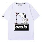 画像2: Oasis x Singer Snoopy Rock Band T-Shirt　 ユニセックス 男女兼用オアシス×シンガースヌーピーロックバンドTシャツ 半袖Tシャツ (2)