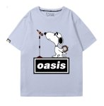 画像4: Oasis x Singer Snoopy Rock Band T-Shirt　 ユニセックス 男女兼用オアシス×シンガースヌーピーロックバンドTシャツ 半袖Tシャツ (4)