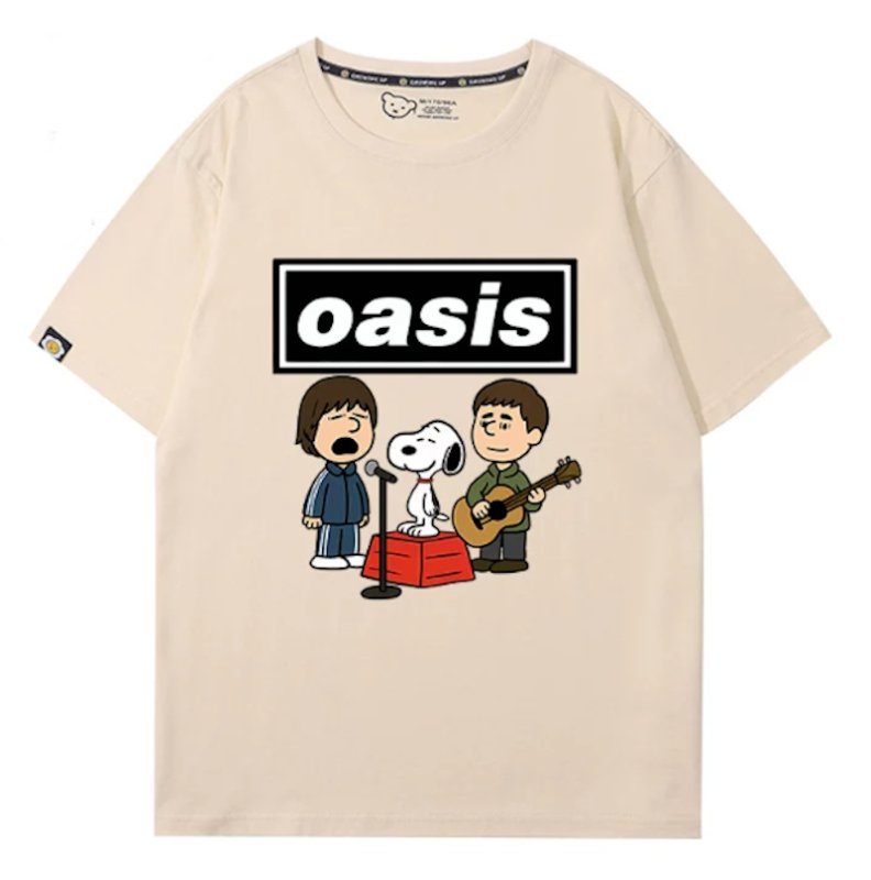 画像5: Oasis x Snoopy Rock Band T-Shirt　 ユニセックス 男女兼用オアシス×スヌーピーロックバンドTシャツ 半袖Tシャツ (5)