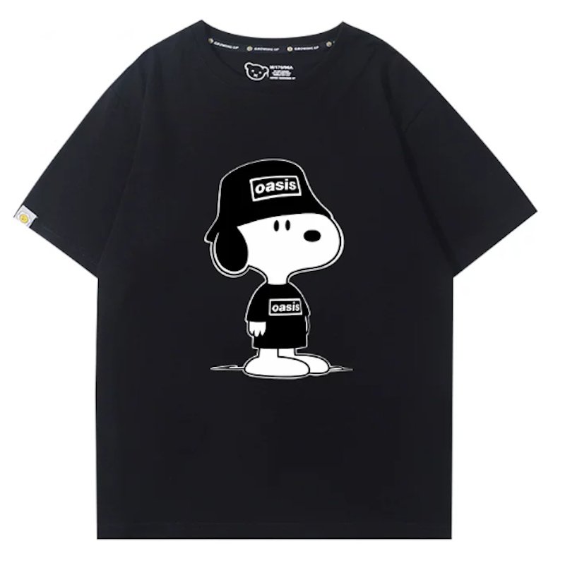 画像4: Oasis Cap x Snoopy Rock Band T-Shirt T-Shirt　 ユニセックス 男女兼用オアシスキャップ×スヌーピーロックバンドTシャツ 半袖Tシャツ (4)