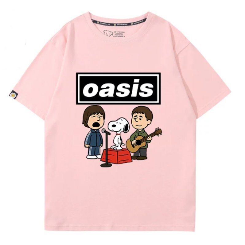 画像9: Oasis x Snoopy Rock Band T-Shirt　 ユニセックス 男女兼用オアシス×スヌーピーロックバンドTシャツ 半袖Tシャツ (9)