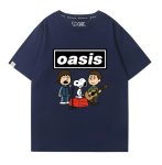画像2: Oasis x Snoopy Rock Band T-Shirt　 ユニセックス 男女兼用オアシス×スヌーピーロックバンドTシャツ 半袖Tシャツ (2)