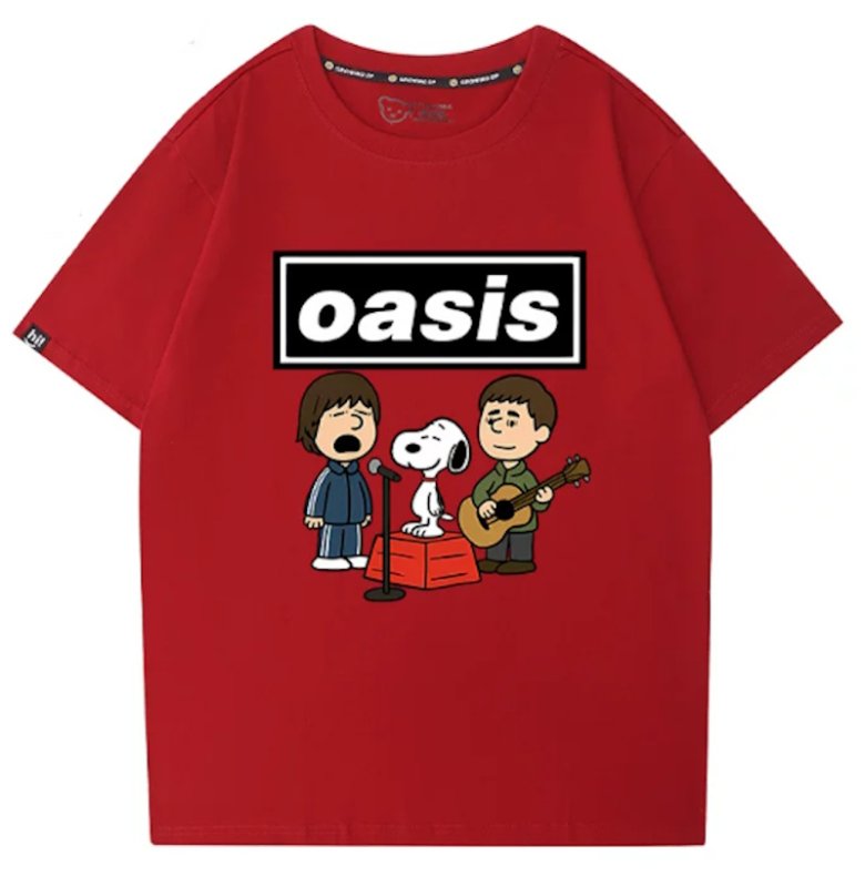 画像8: Oasis x Snoopy Rock Band T-Shirt　 ユニセックス 男女兼用オアシス×スヌーピーロックバンドTシャツ 半袖Tシャツ (8)