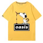 画像8: Oasis x Singer Snoopy Rock Band T-Shirt　 ユニセックス 男女兼用オアシス×シンガースヌーピーロックバンドTシャツ 半袖Tシャツ (8)