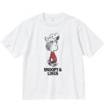 画像1: Snoopy & Linus Print T-shirt  　 ユニセックス 男女兼用スヌーピー& ライナスプリント 半袖Tシャツ (1)