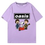 画像12: Oasis x Snoopy Rock Band T-Shirt　 ユニセックス 男女兼用オアシス×スヌーピーロックバンドTシャツ 半袖Tシャツ (12)