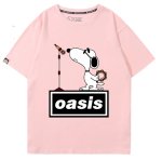画像6: Oasis x Singer Snoopy Rock Band T-Shirt　 ユニセックス 男女兼用オアシス×シンガースヌーピーロックバンドTシャツ 半袖Tシャツ (6)