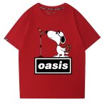画像9: Oasis x Singer Snoopy Rock Band T-Shirt　 ユニセックス 男女兼用オアシス×シンガースヌーピーロックバンドTシャツ 半袖Tシャツ (9)