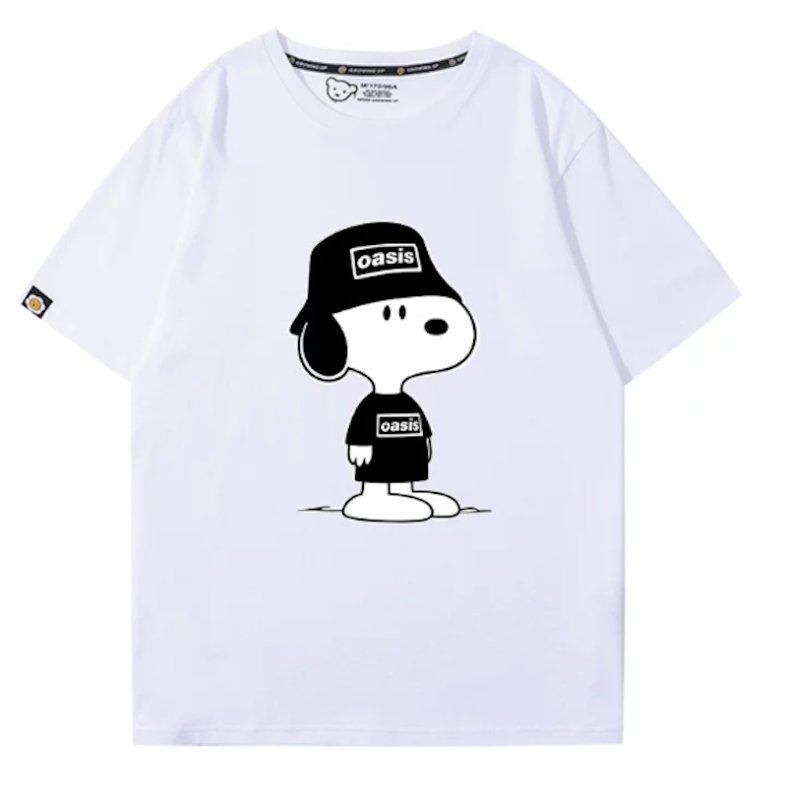 画像2: Oasis Cap x Snoopy Rock Band T-Shirt T-Shirt　 ユニセックス 男女兼用オアシスキャップ×スヌーピーロックバンドTシャツ 半袖Tシャツ (2)
