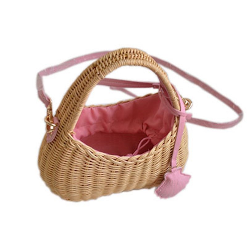 画像3: Cute-shaped tote shoulder bag Crossbody basket bag　キュートフォルムトートショルダー クロスボディーかご籠バッグ (3)