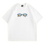 画像2: Glass & Dog T-Shirt　 ユニセックス 男女兼用グラスメガネ＆ドッグプリント 半袖Tシャツ (2)