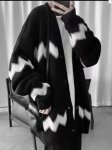 画像6: Men's Unisex  loose lightning pattern  Long Sleeve Loose Cardigan sweaterユニセックス 男女兼用オーバーサイズ稲妻パターン長袖カーディガン (6)