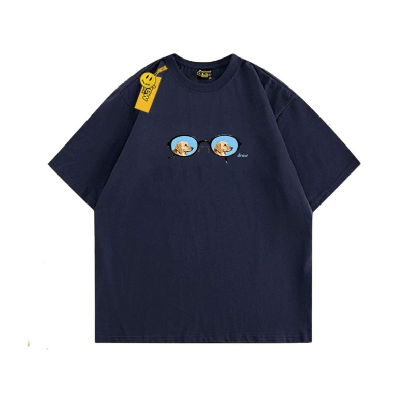 画像6: Glass & Dog T-Shirt　 ユニセックス 男女兼用グラスメガネ＆ドッグプリント 半袖Tシャツ (6)