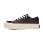 画像2: Unisex Low-cut canvas denim platform   Lace-Up Sneakers Shoes  ユニセックス キャンバスデニム厚底レースアップ スニーカーシューズ  (2)