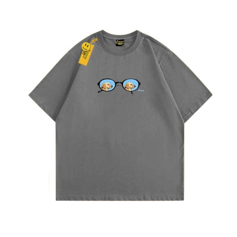 画像4: Glass & Dog T-Shirt　 ユニセックス 男女兼用グラスメガネ＆ドッグプリント 半袖Tシャツ (4)