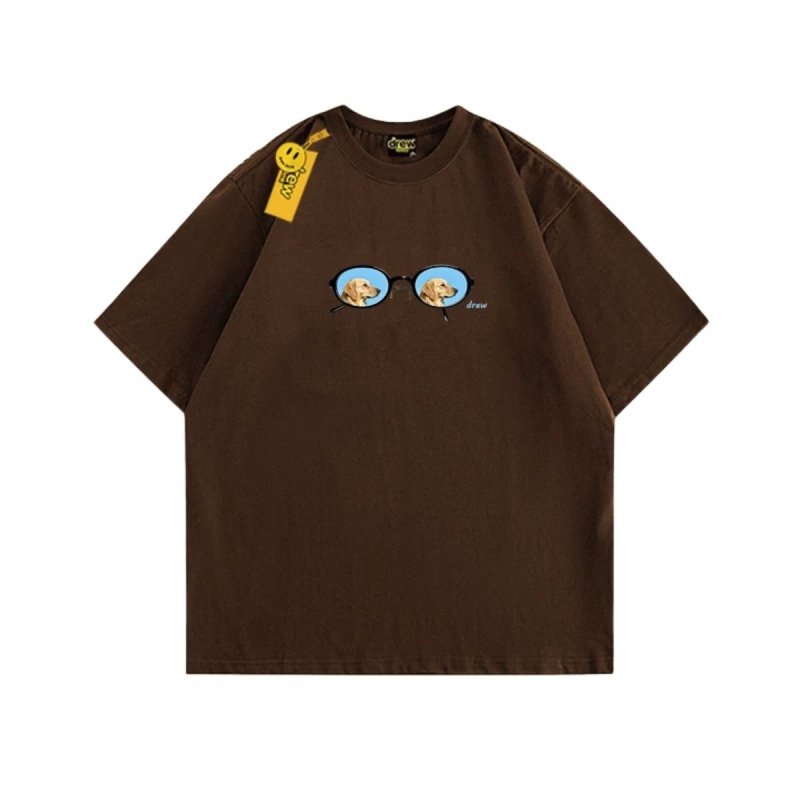 画像8: Glass & Dog T-Shirt　 ユニセックス 男女兼用グラスメガネ＆ドッグプリント 半袖Tシャツ (8)