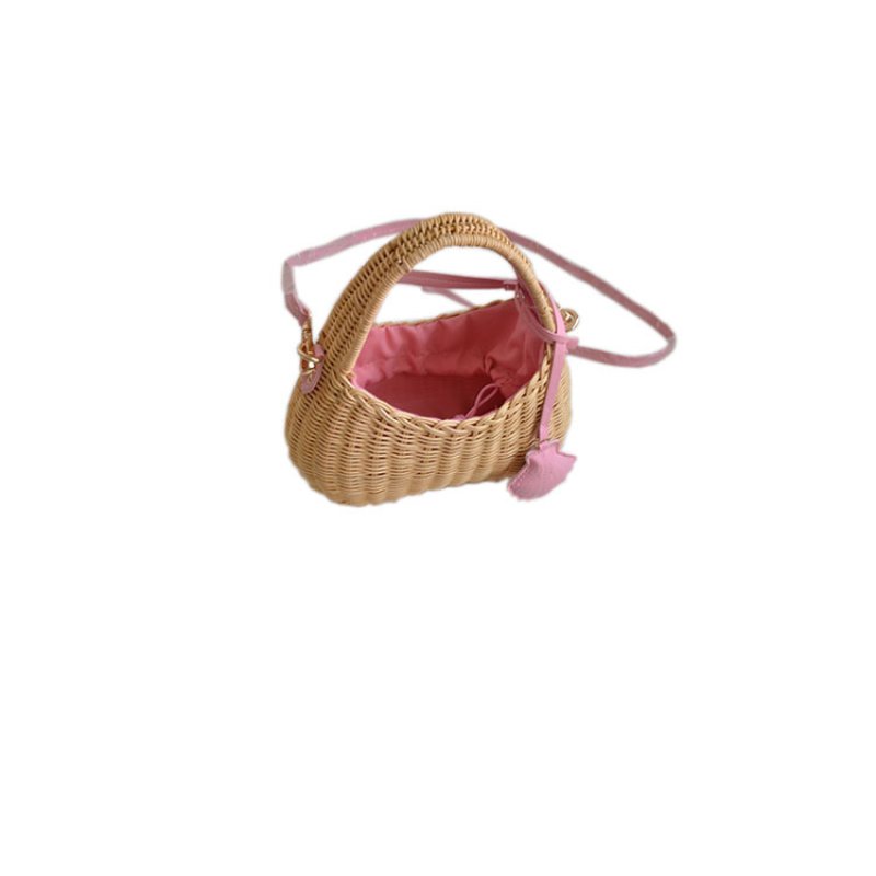 画像4: Cute-shaped tote shoulder bag Crossbody basket bag　キュートフォルムトートショルダー クロスボディーかご籠バッグ (4)