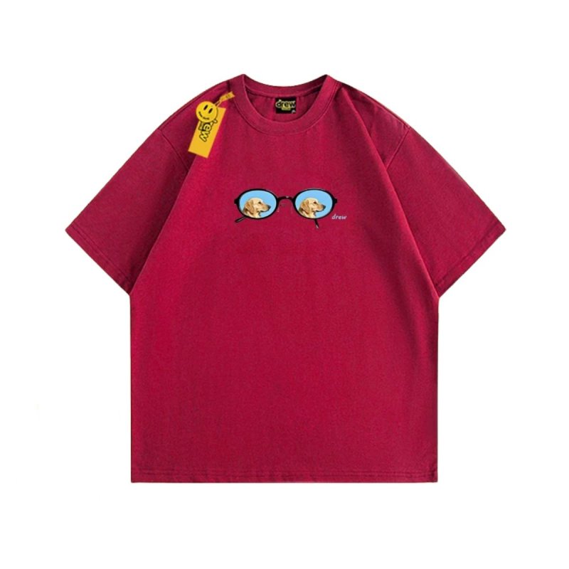 画像9: Glass & Dog T-Shirt　 ユニセックス 男女兼用グラスメガネ＆ドッグプリント 半袖Tシャツ (9)