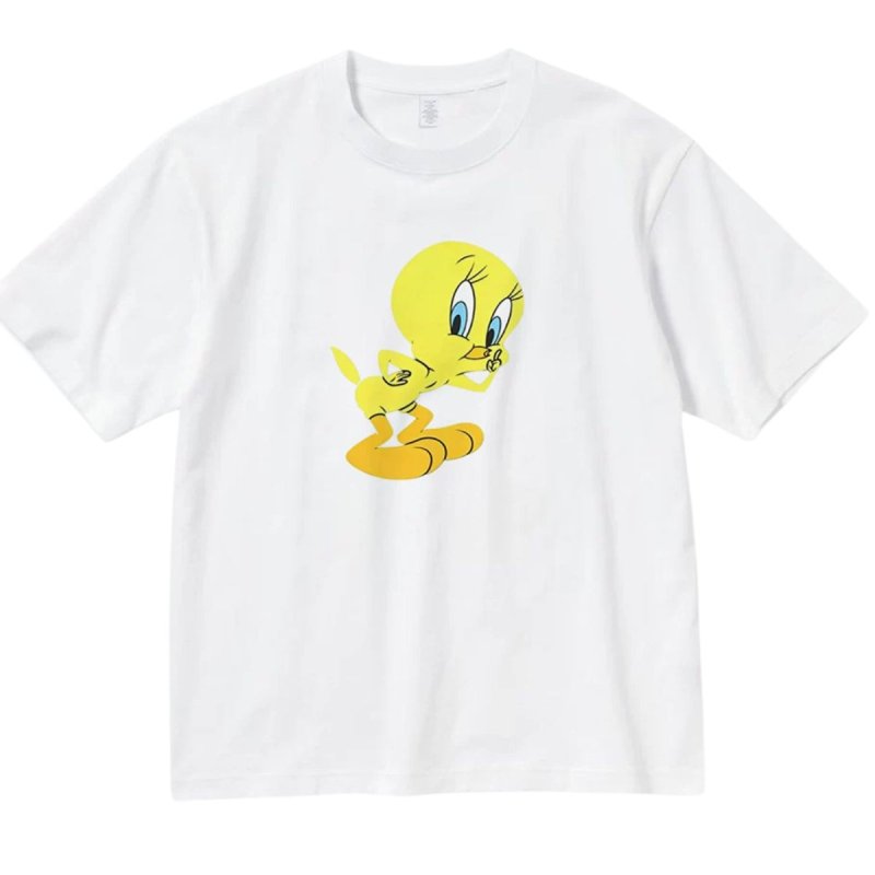 画像1: Secret Tweety Print T-shirt  　 ユニセックス 男女兼用シークレットトゥイーティープリント 半袖Tシャツ (1)