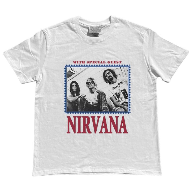 画像2: Nirvana Vintage Photo Prints T-Shirt　 ユニセックス 男女兼用ニルバーナヴィンテージフォトプリント 半袖Tシャツ (2)