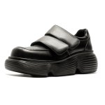 画像1: Men's leather velcro platform sneakers レザー 厚底 プラットフォーム ベルクロ スニーカー ブーツ (1)