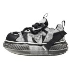 画像2: Unisex Platform Big Toe Lace-Up Derby Sneakers Shoes  ユニセックスビッグトゥ レースアップ スニーカーダービーシューズ  (2)