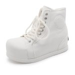 画像3: Men's Thick Soled High Top Boots Sneaker ユニセックス 男女兼用 厚底 ハイトップ レースアップ スニーカー ブーツ (3)