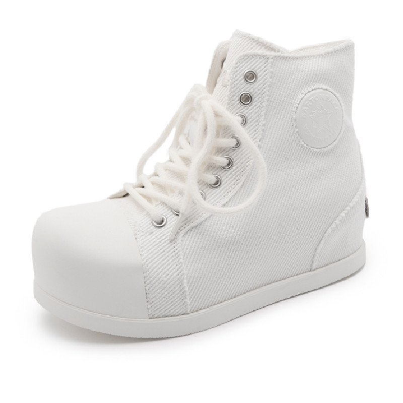 画像3: Men's Thick Soled High Top Boots Sneaker ユニセックス 男女兼用 厚底 ハイトップ レースアップ スニーカー ブーツ (3)