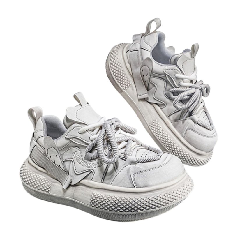 画像4: Unisex Platform Big Toe Lace-Up Derby Sneakers Shoes  ユニセックスビッグトゥ レースアップ スニーカーダービーシューズ  (4)